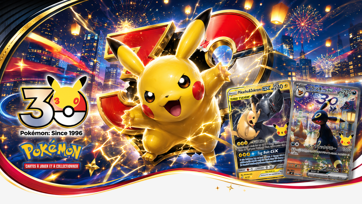 Cartes Pokémon scellées, série des 30 ans du JCC